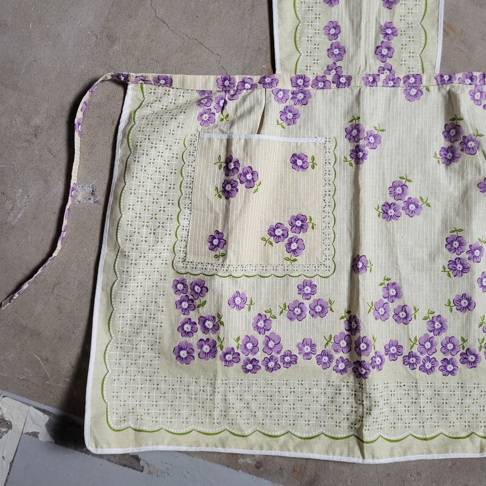 *Free With Purchase* 70’s apron floral seventies 70s 1970s home decor vintage - Picture 5 of 8